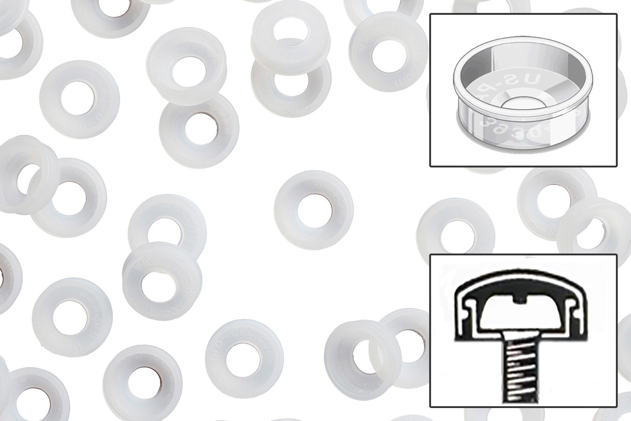 12/12-1/4 Flat Bottom Washers (1/4” hole)