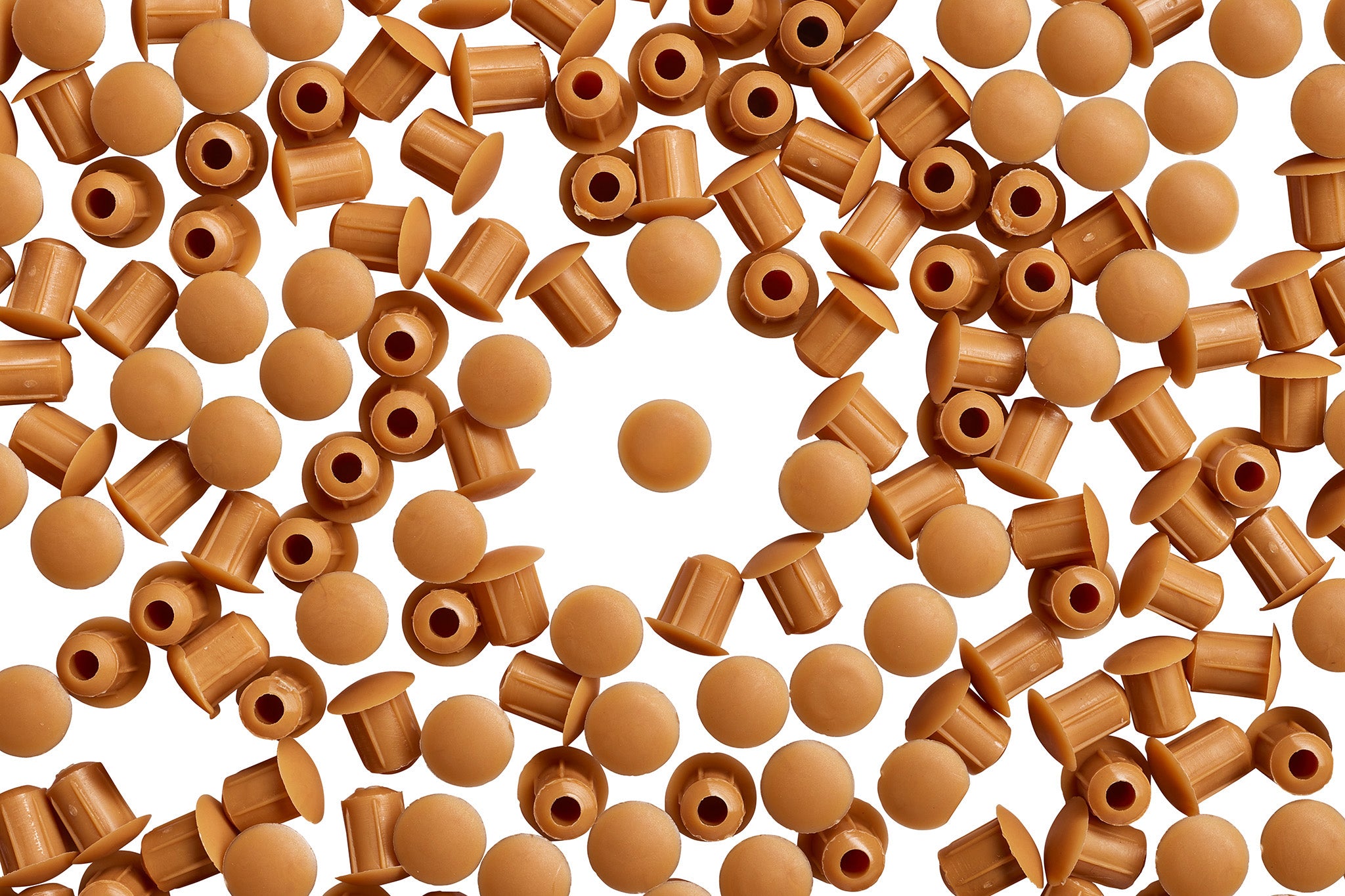 HC187 128 Honey Brown Hole Caps Overhead