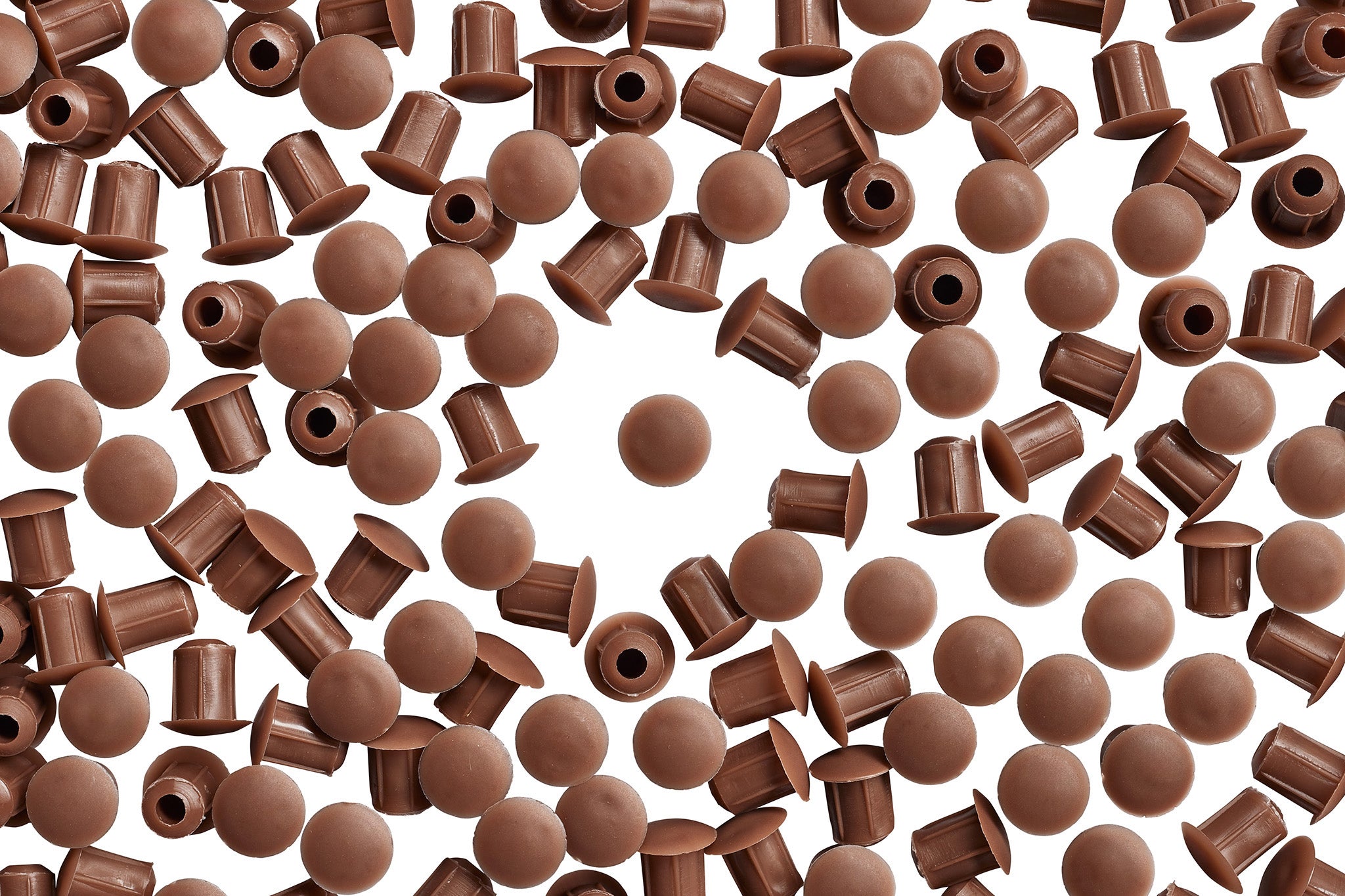 HC187 193 Dark Brown Hole Caps Overhead