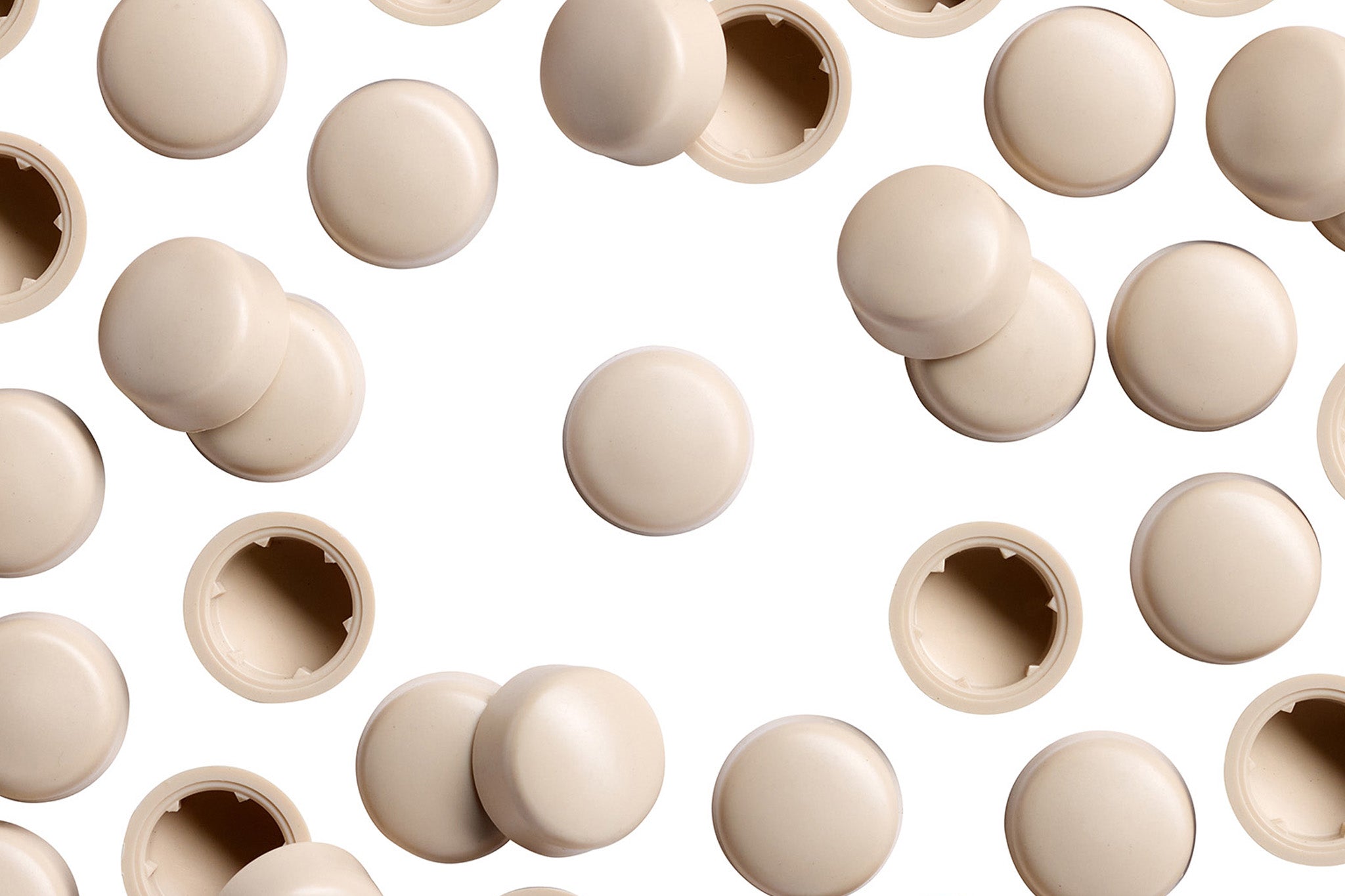 HEXCAP 7 16 105 7 16 inch White Walnut Hex-Caps Bolt Covers Overhead