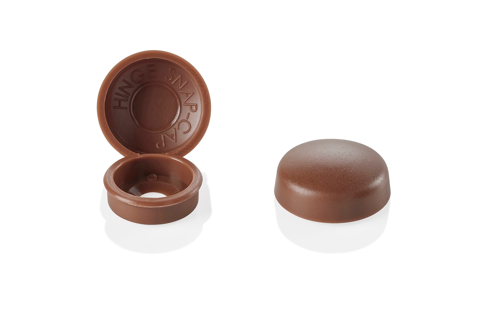 Mahogany Hinged Screw Covers, Hinge Snap-Caps | Pro-Dec