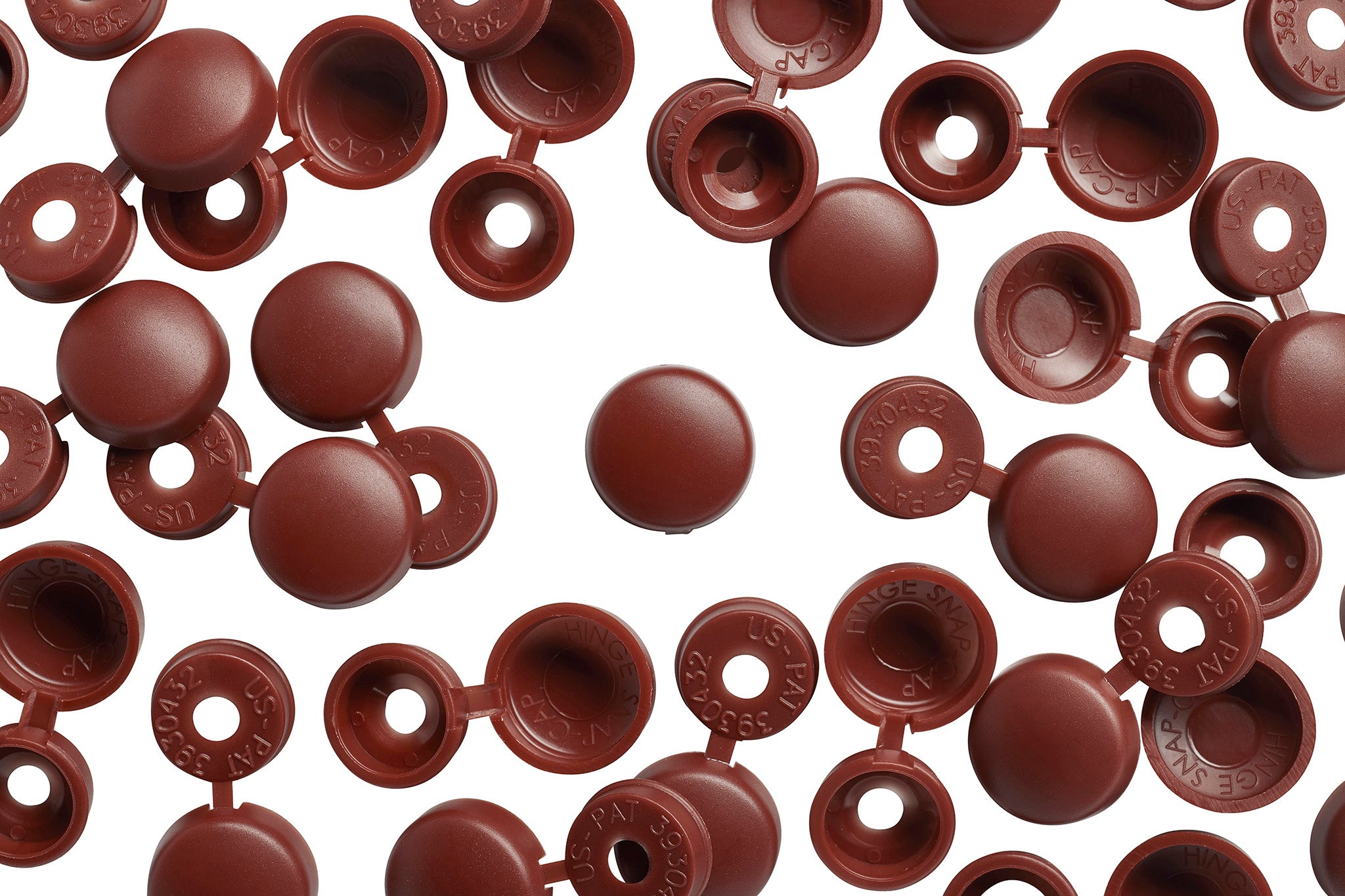 HNG-133 Sandalwood Hinge Snap-Caps Screw Covers Overhead