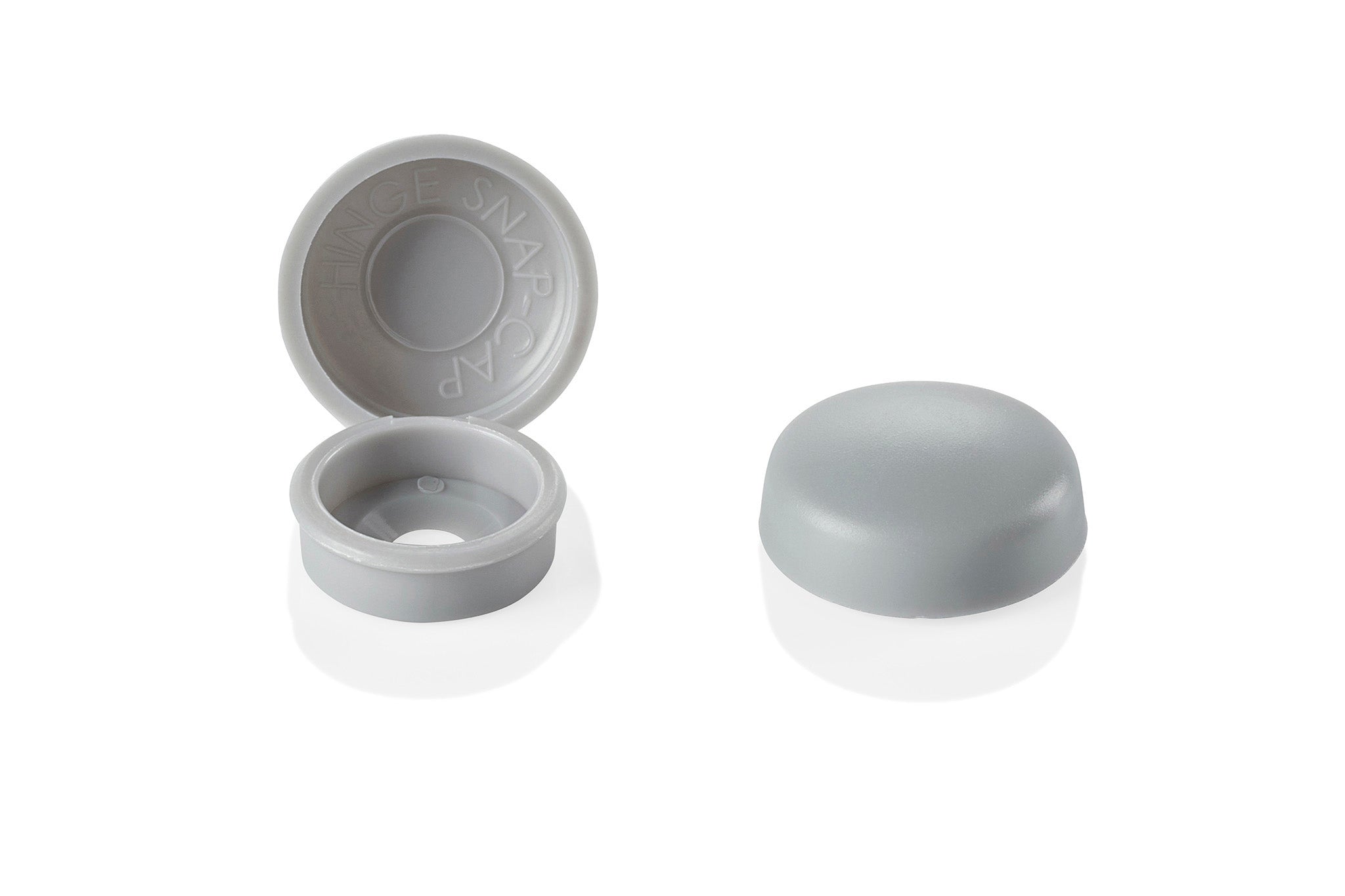 Aluminum Tone Hinged Screw Covers, Hinge Snap-Caps | Pro-Dec