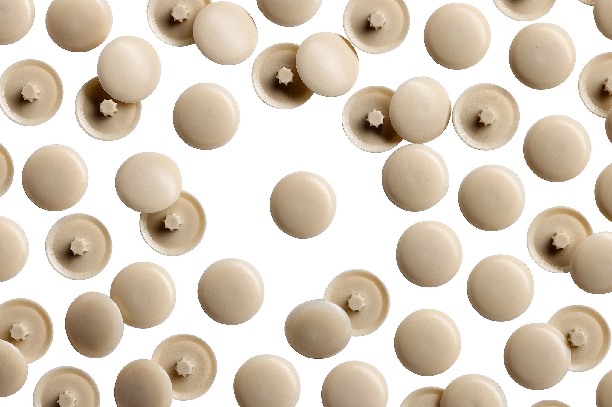 SD2- 105 White Walnut Square Drive Caps Overhead