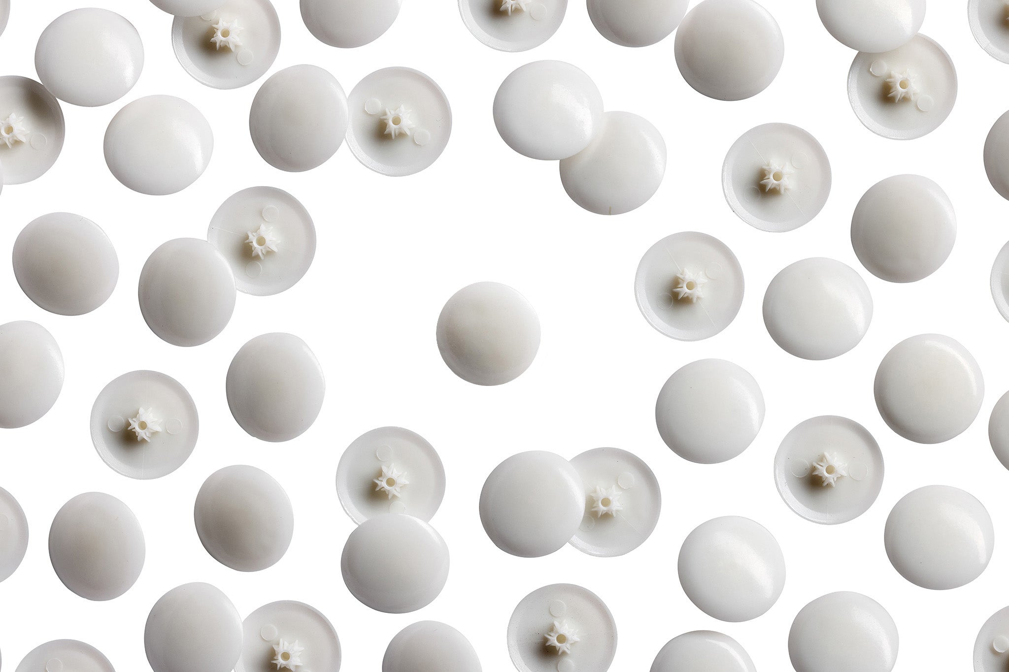 TC2- 106 Off White Tap-Caps Press-on Screw Covers Overhead
