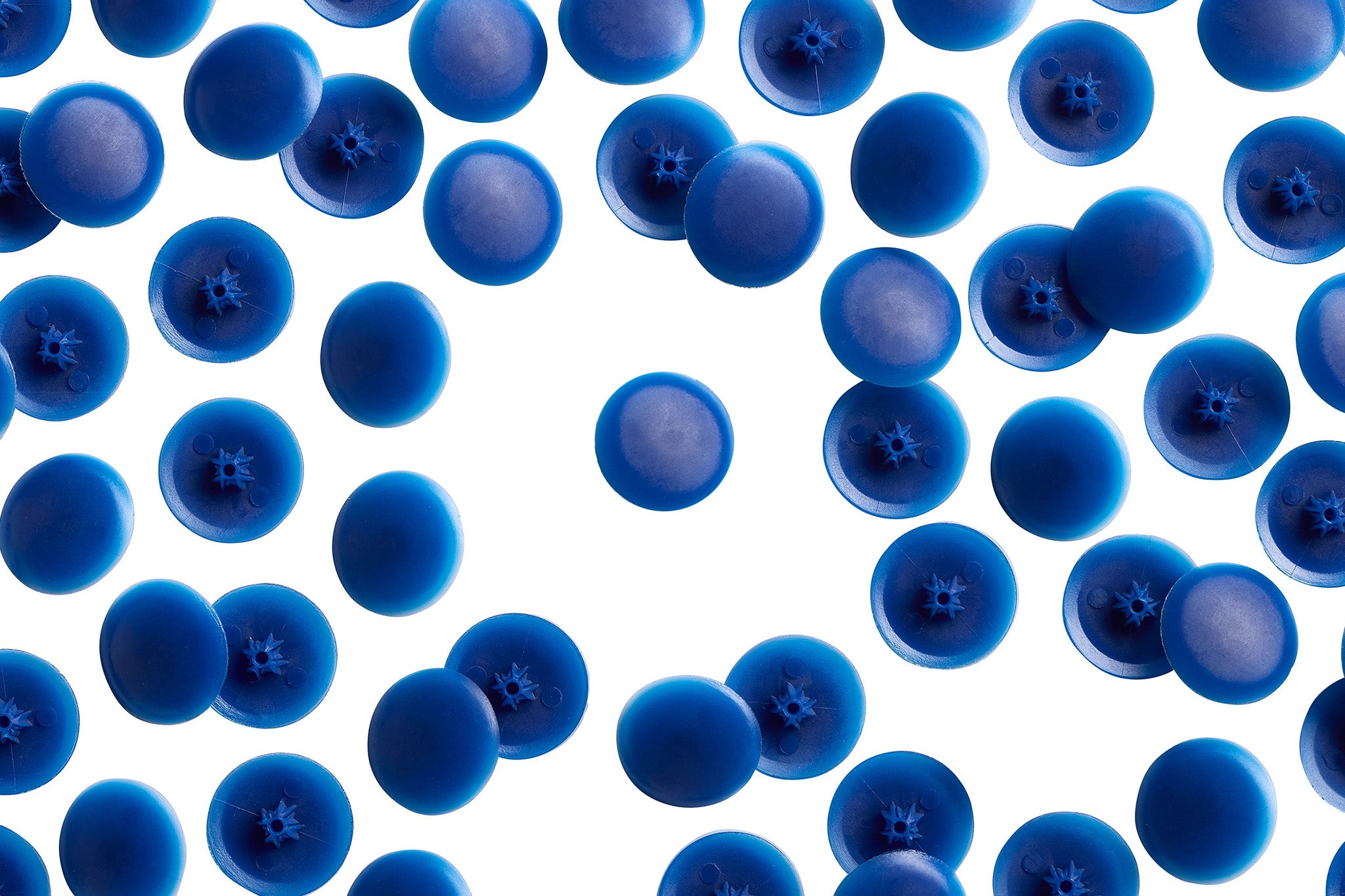 TC2- 150 California Blue Tap-Caps Press-on Screw Covers Overhead