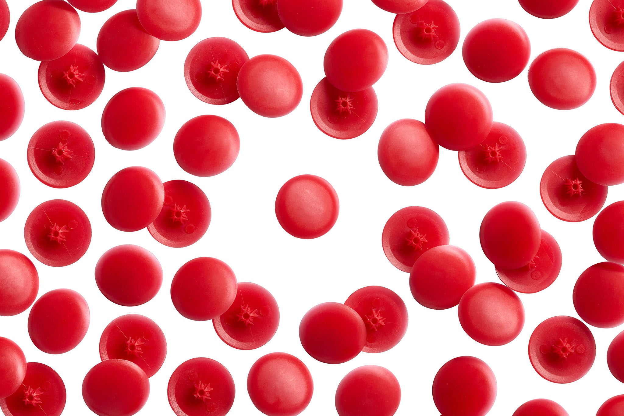 TC2- 160 Smith Red Tap-Caps Press-on Screw Covers Overhead