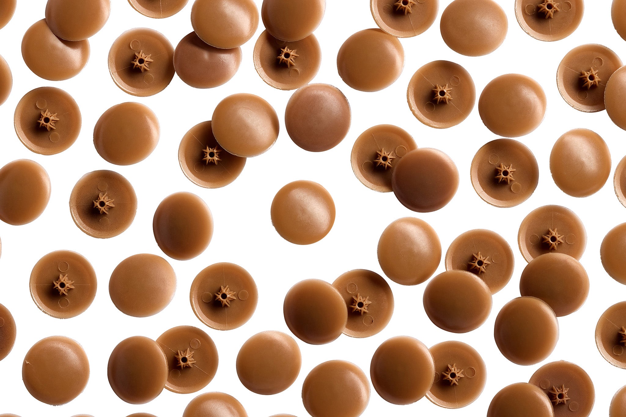 TC2- 165 Coppertone Tap-Caps Press-on Screw Covers Overhead