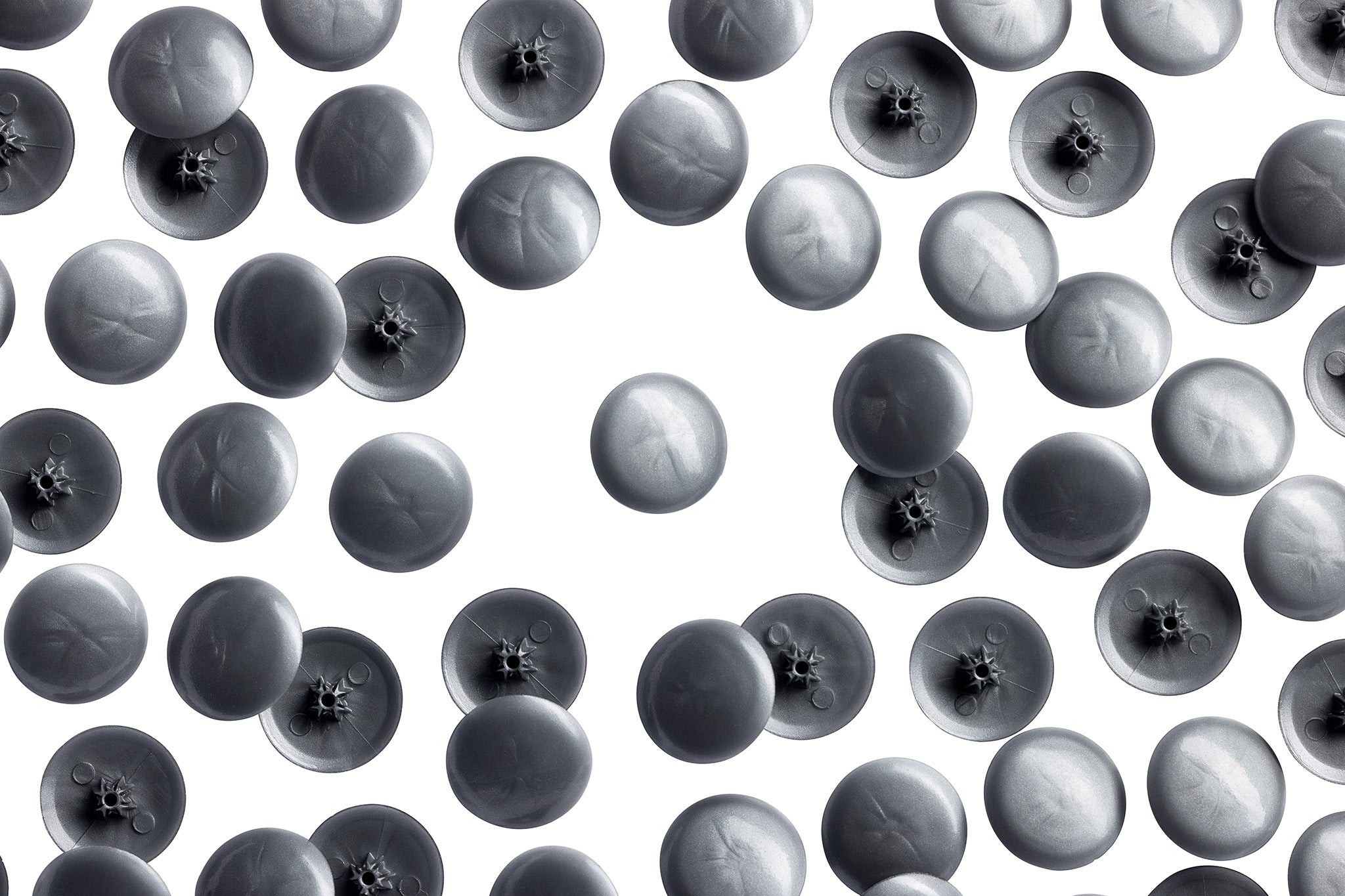 TC2- 172 Silver Grey Tap-Caps Press-on Screw Covers Overhead
