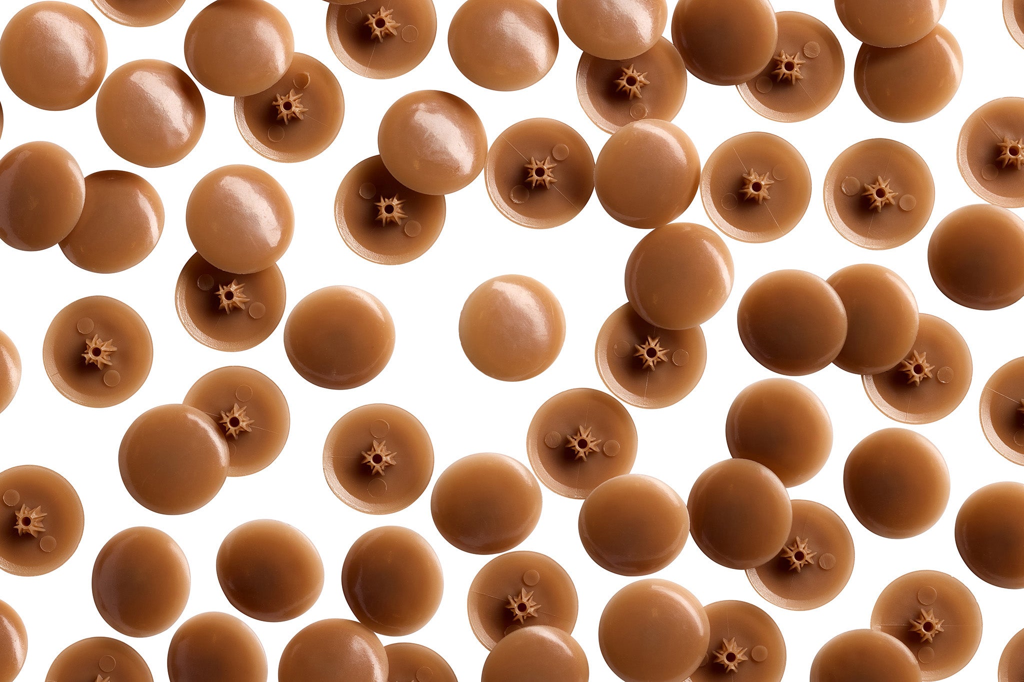 TC2- 193 Chocolate Tap-Caps Press-on Screw Covers Overhead