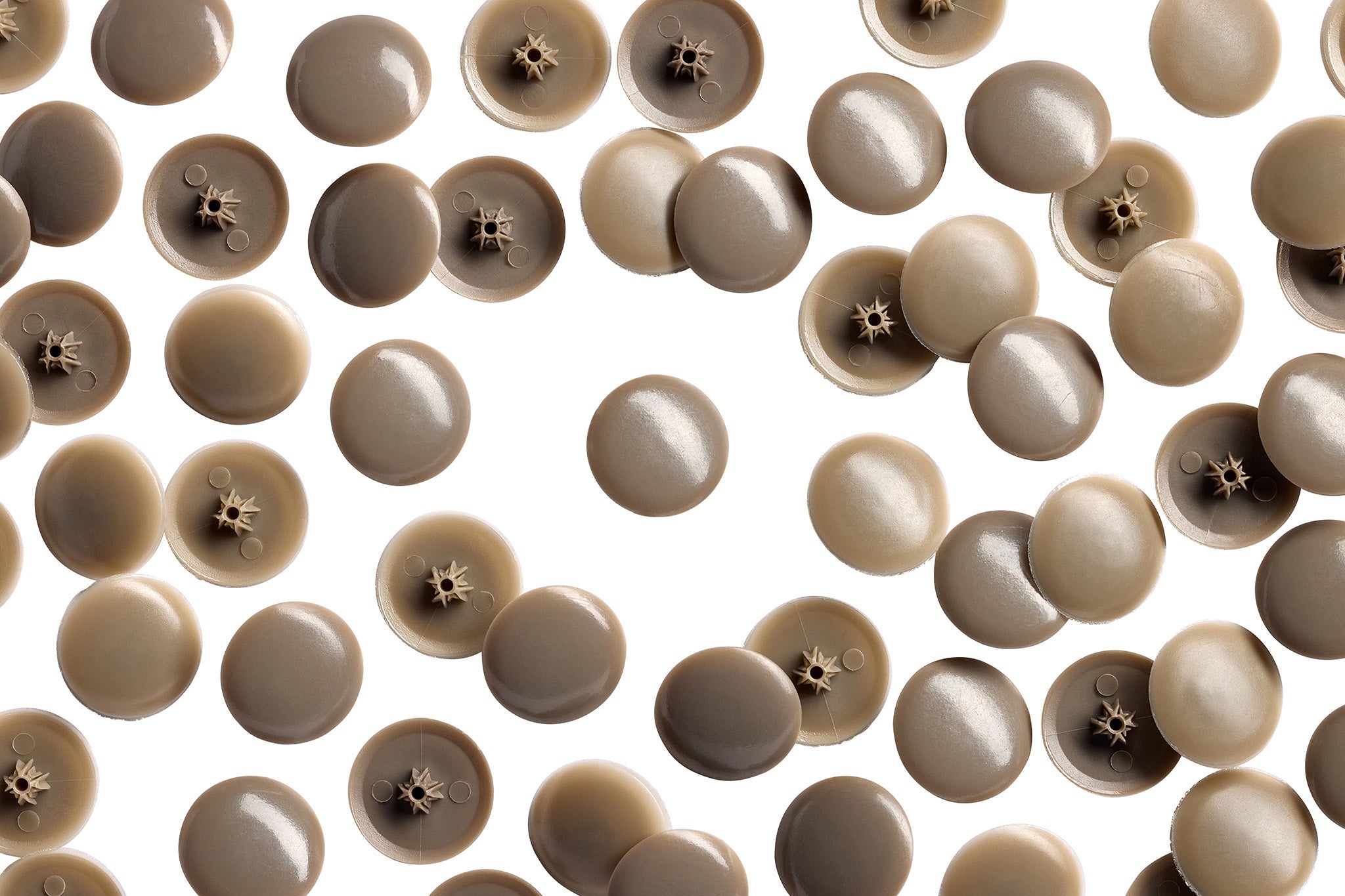 TC2- 194 Taupe Tap-Caps Press-on Screw Covers Overhead