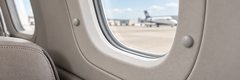 Snap-Caps screw covers on aircraft interior panels and trim