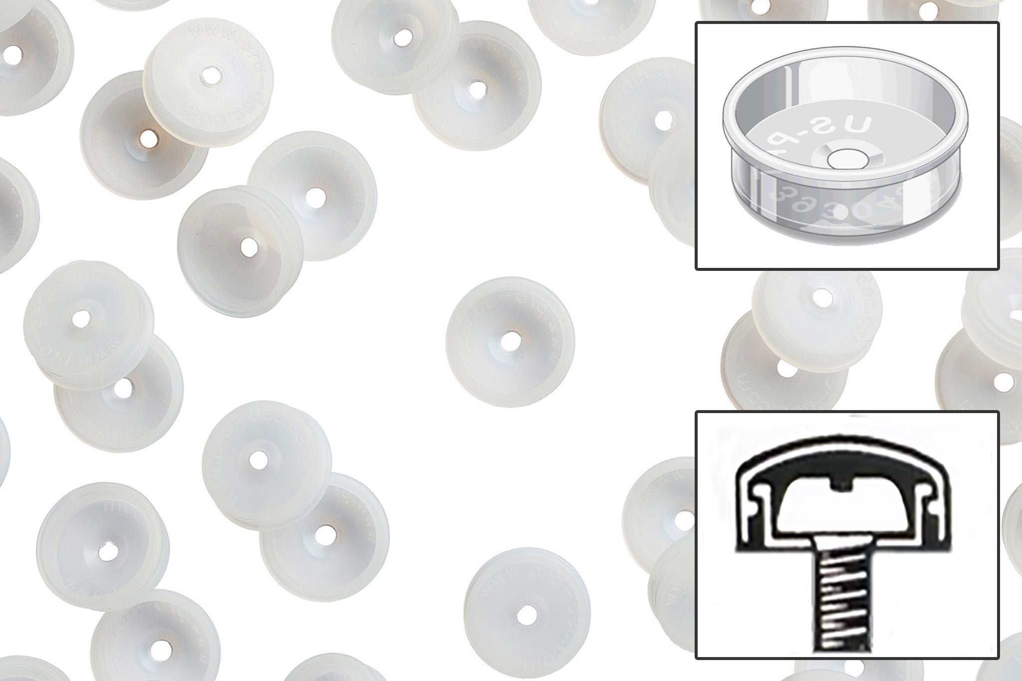 12/12-FB Flat Bottom Washers (3/32” hole)