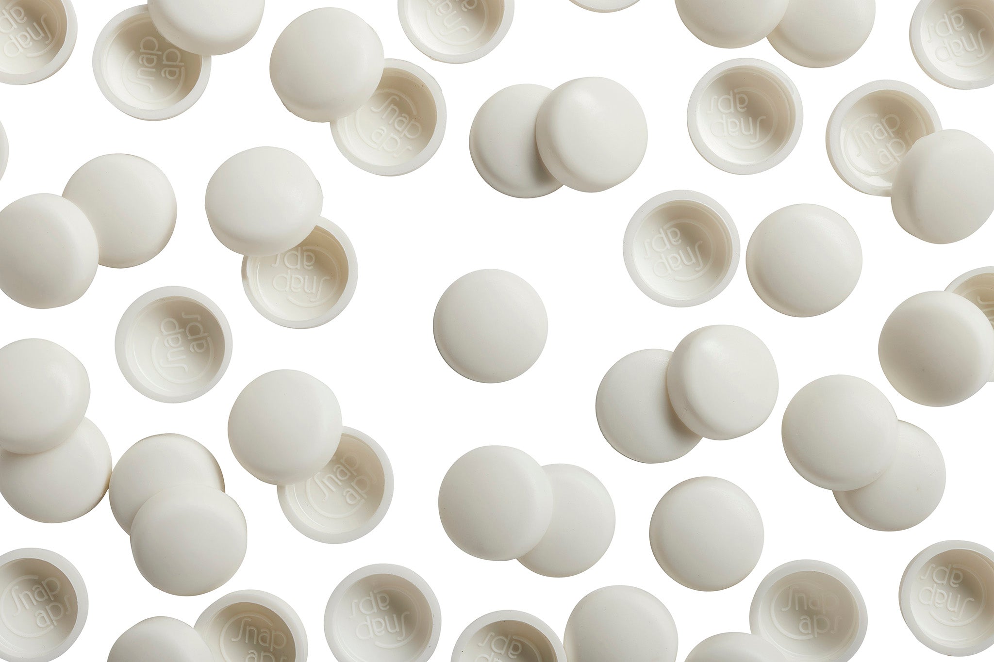 Off White Screw Covers, 8/8 Snap-Caps | Pro-Dec