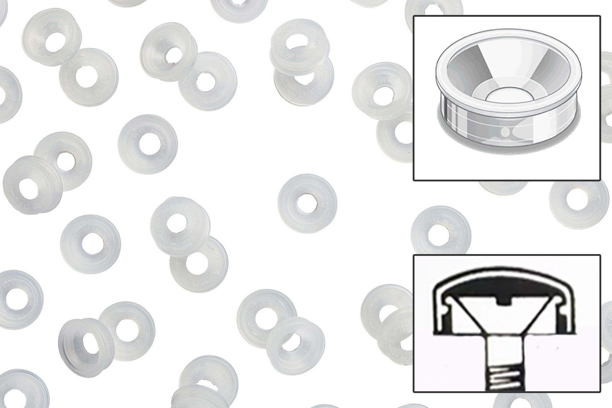 8/8 Countersunk Washers, 8/8 Snap-Caps | Pro-Dec