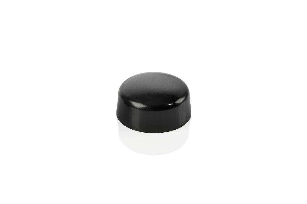 100 Pack Gloss Black License Plate Screw Caps & Bolt Covers - Bulk Lot