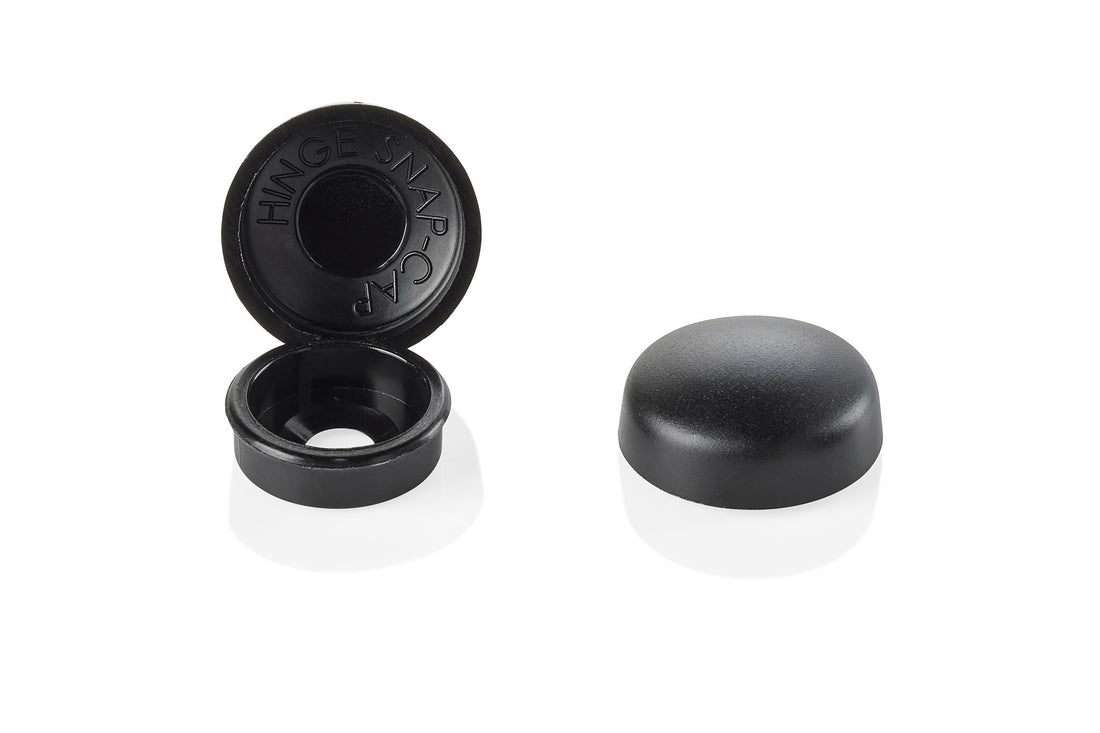 Black Hinged Screw Covers, Hinge Snap-Caps | Pro-Dec