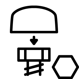 Hex-Caps bolt covers and bolt caps — line drawing