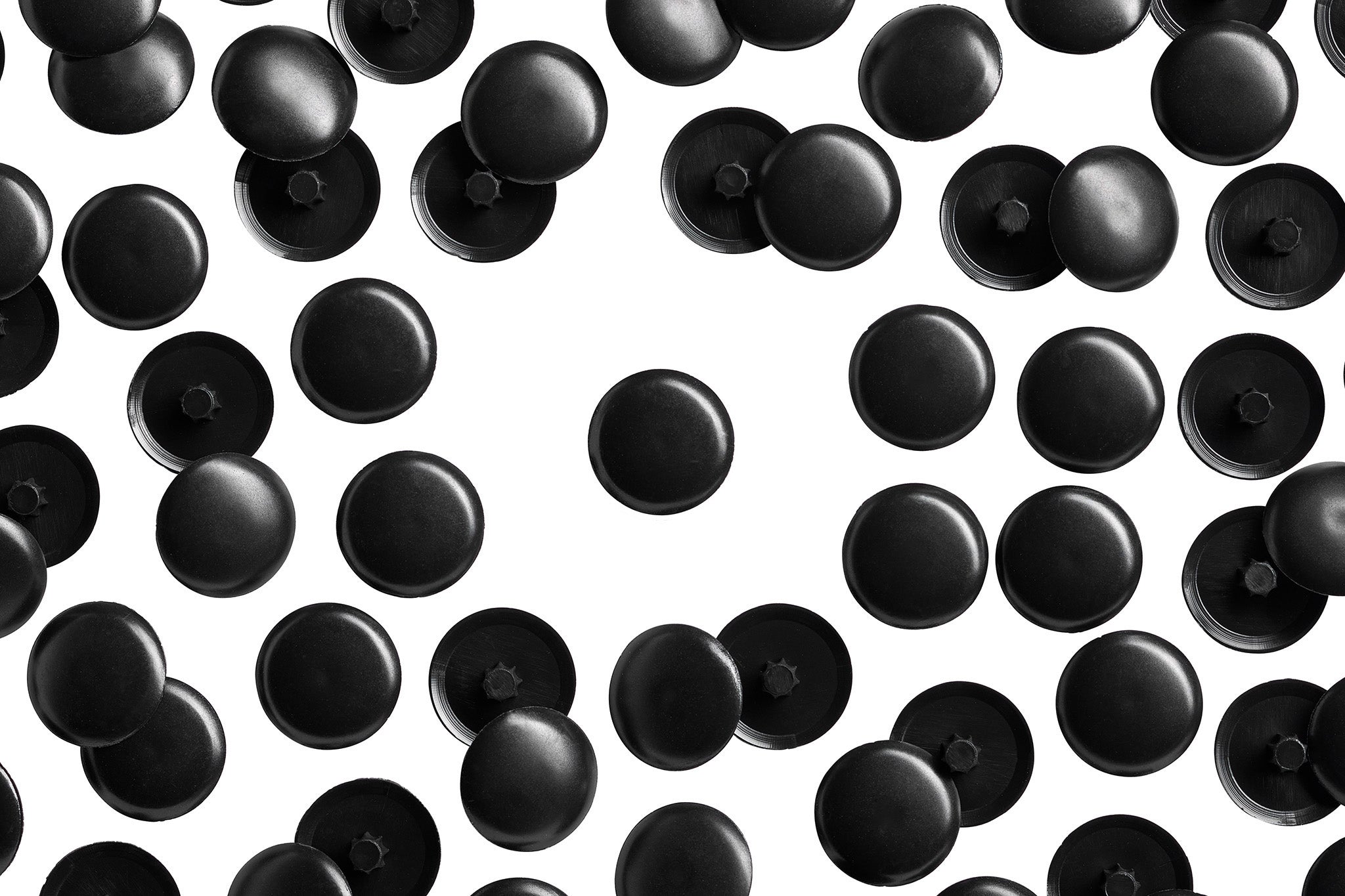 SD2- 180 Black Square Drive Tap-Caps Press-on Screw Covers Overhead
