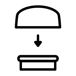 Snap-Caps snap-on screw covers — line drawing