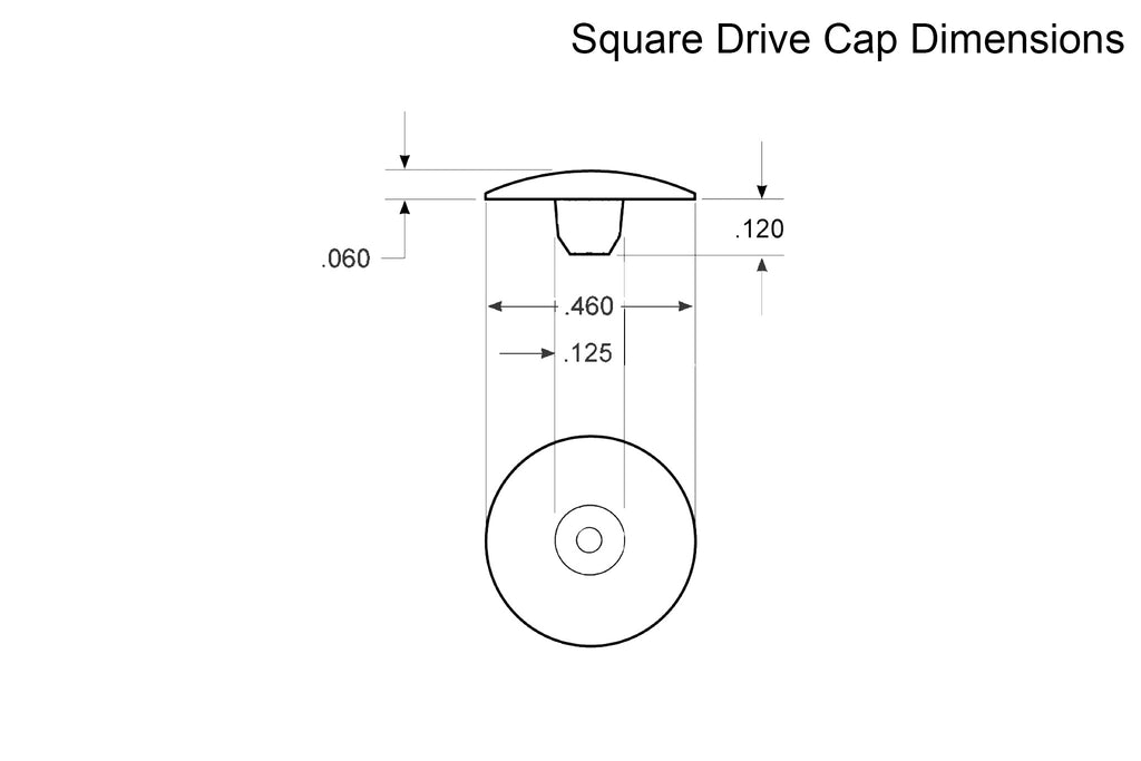 Drive Cap Square-Drive Caps - SD2-180 Black Screw Covers | Pro-Dec