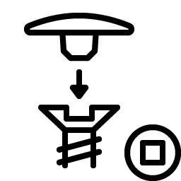 Square-Drive Caps square-drive screw covers — line drawing